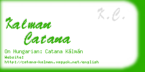 kalman catana business card